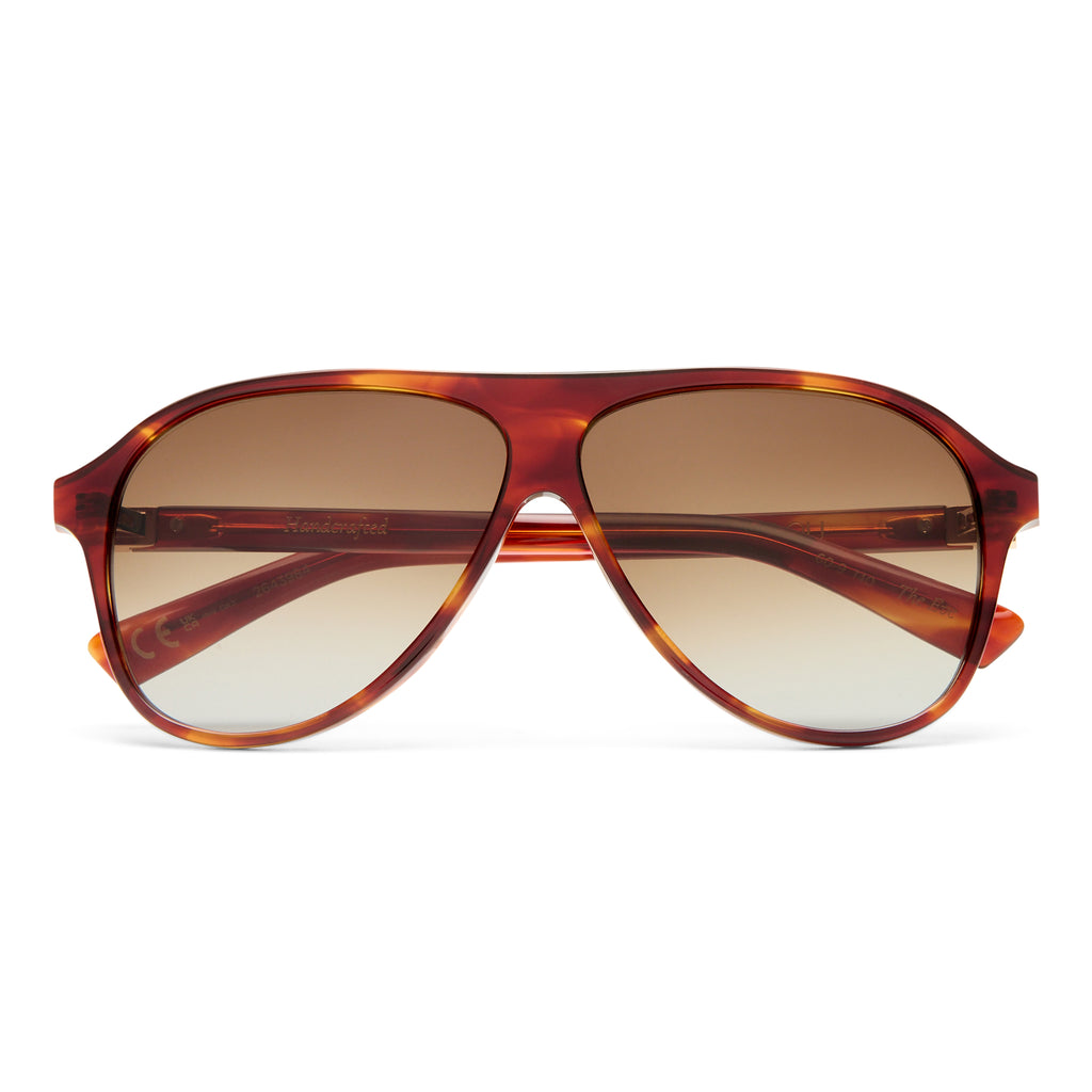 Luv Lou The Eve Maple Tort Female Aviator Sunglasses | Eyewear Index