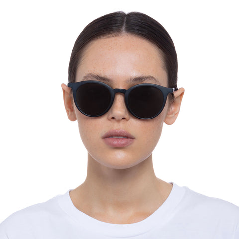 Cancer Council Baines Matte Navy Uni-Sex Round Sunglasses | Eyewear Index