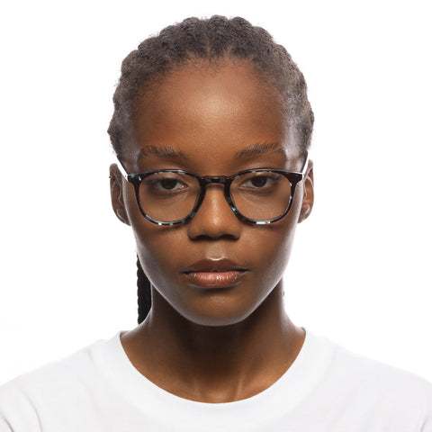 Le Specs Biogen 48 Aqua Tort Uni-Sex Round Optical Frames | Eyewear Index