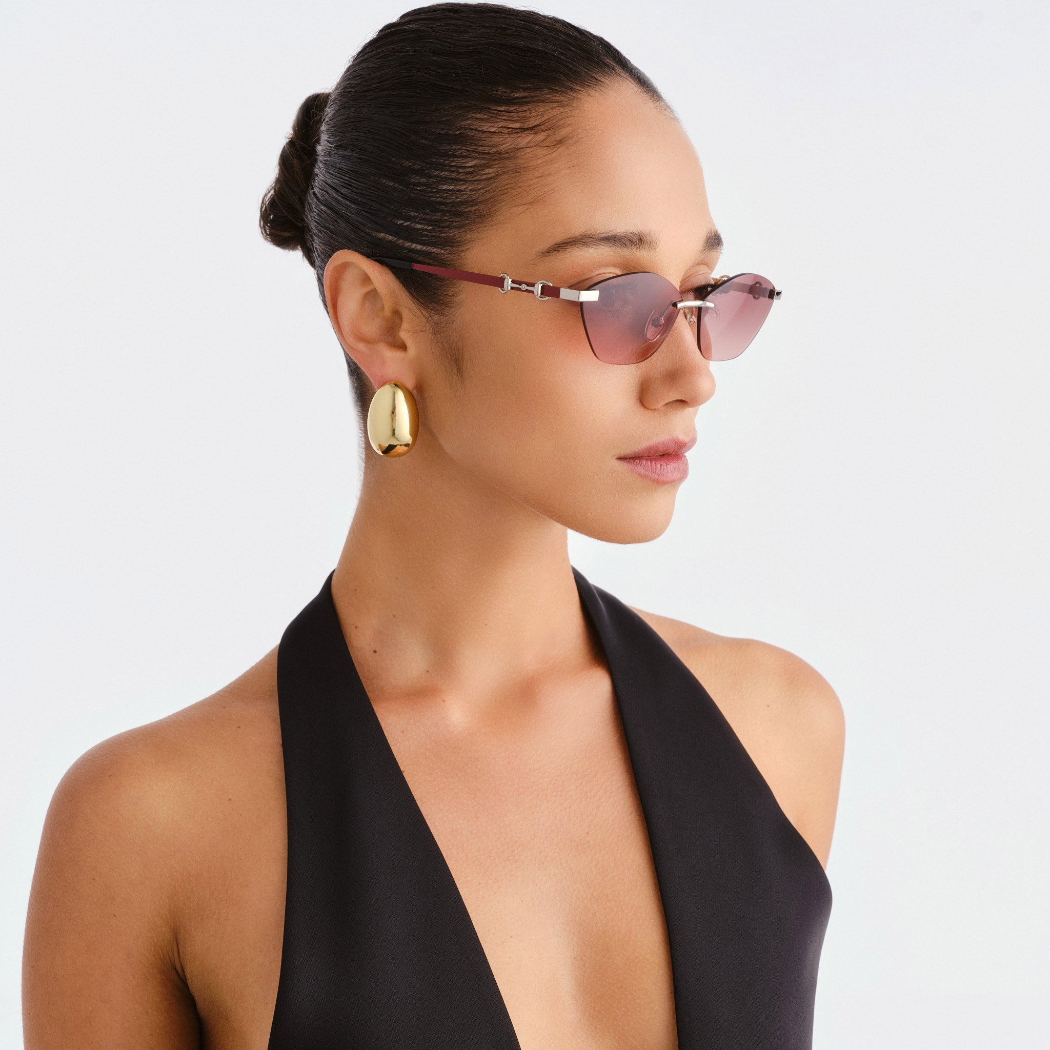 Gucci Gg2050s Silver Female Cat-Eye Sunglasses | Eyewear Index