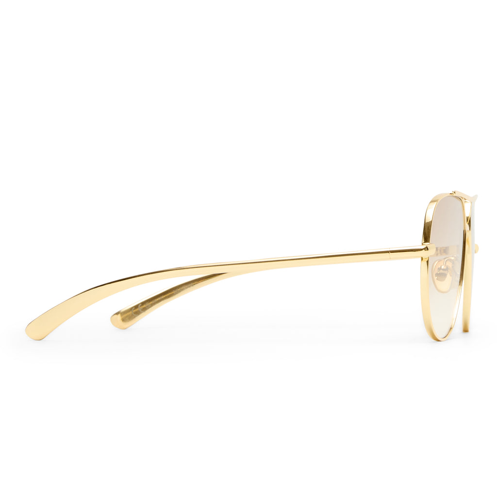Luv Lou The Carter Gold Female Aviator Sunglasses | Eyewear Index