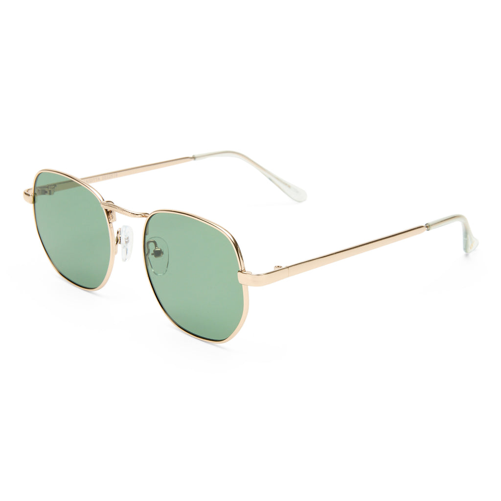 Aire Sagitta Gold Uni-Sex Square Sunglasses | Eyewear Index