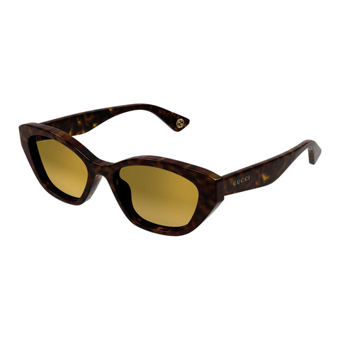 Gucci Gg1638sa Havana Female Cat-Eye Sunglasses | Eyewear Index