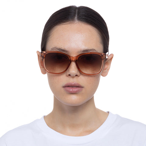 Fiorelli Joy Tea Tort Female D-Frame Sunglasses | Eyewear Index