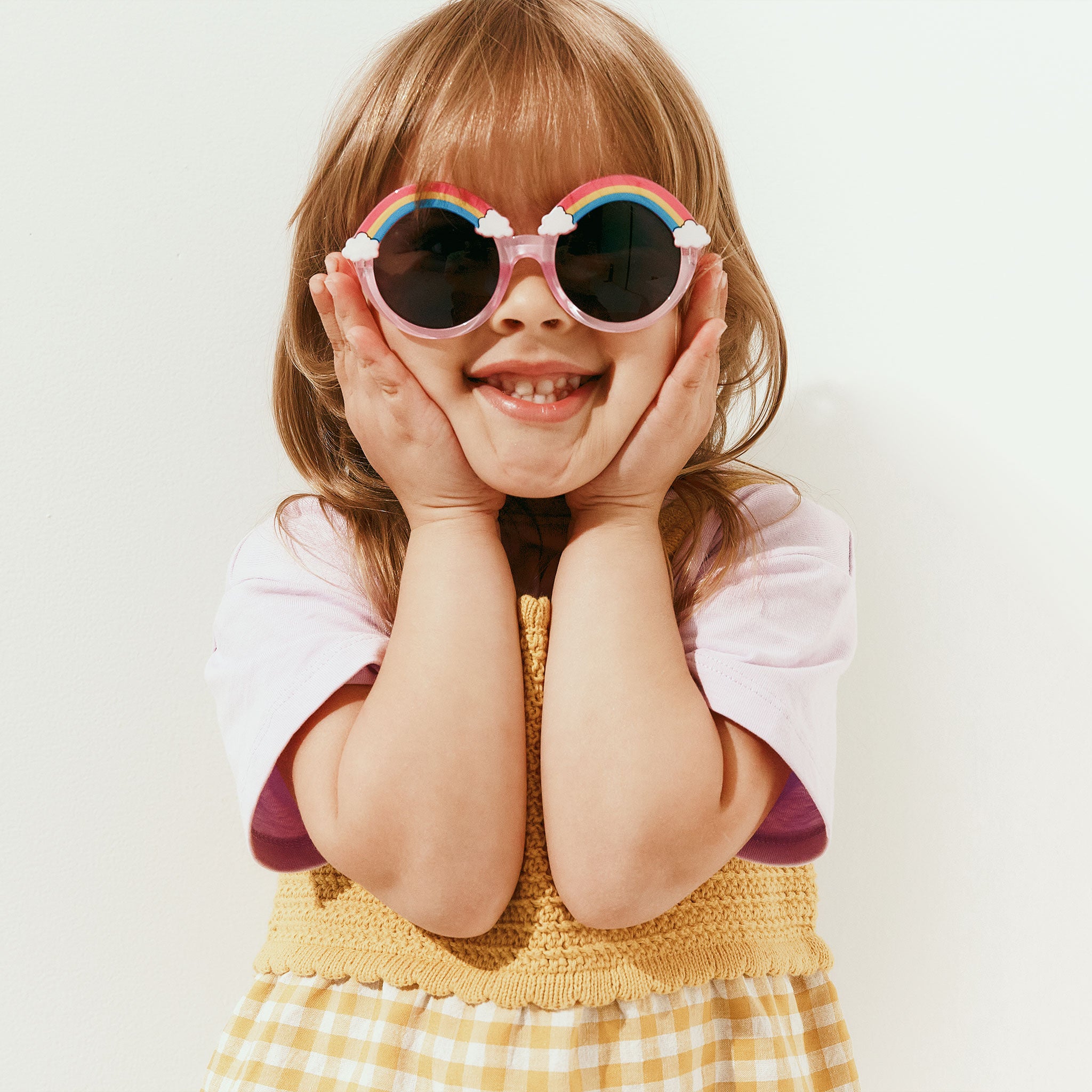 Cancer Council Honeybeam Kids Pearlised Pastel Pink Female Round Sunglasses | Eyewear Index