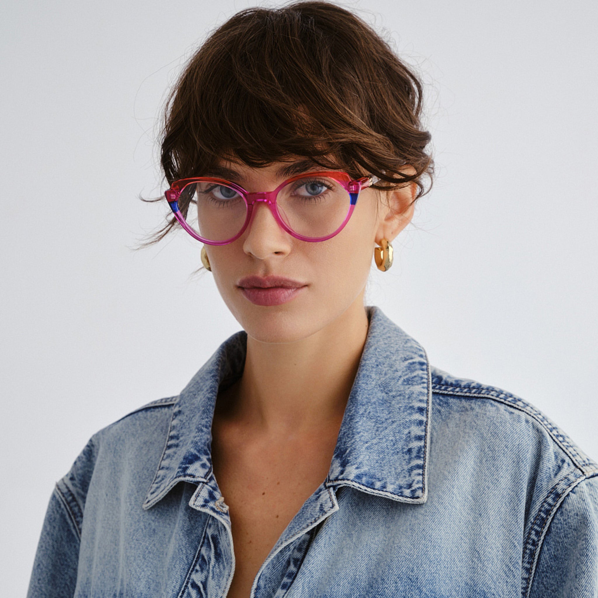 Camilla Cameo Fuschia Coral Female Cat-Eye Optical Frames | Eyewear Index