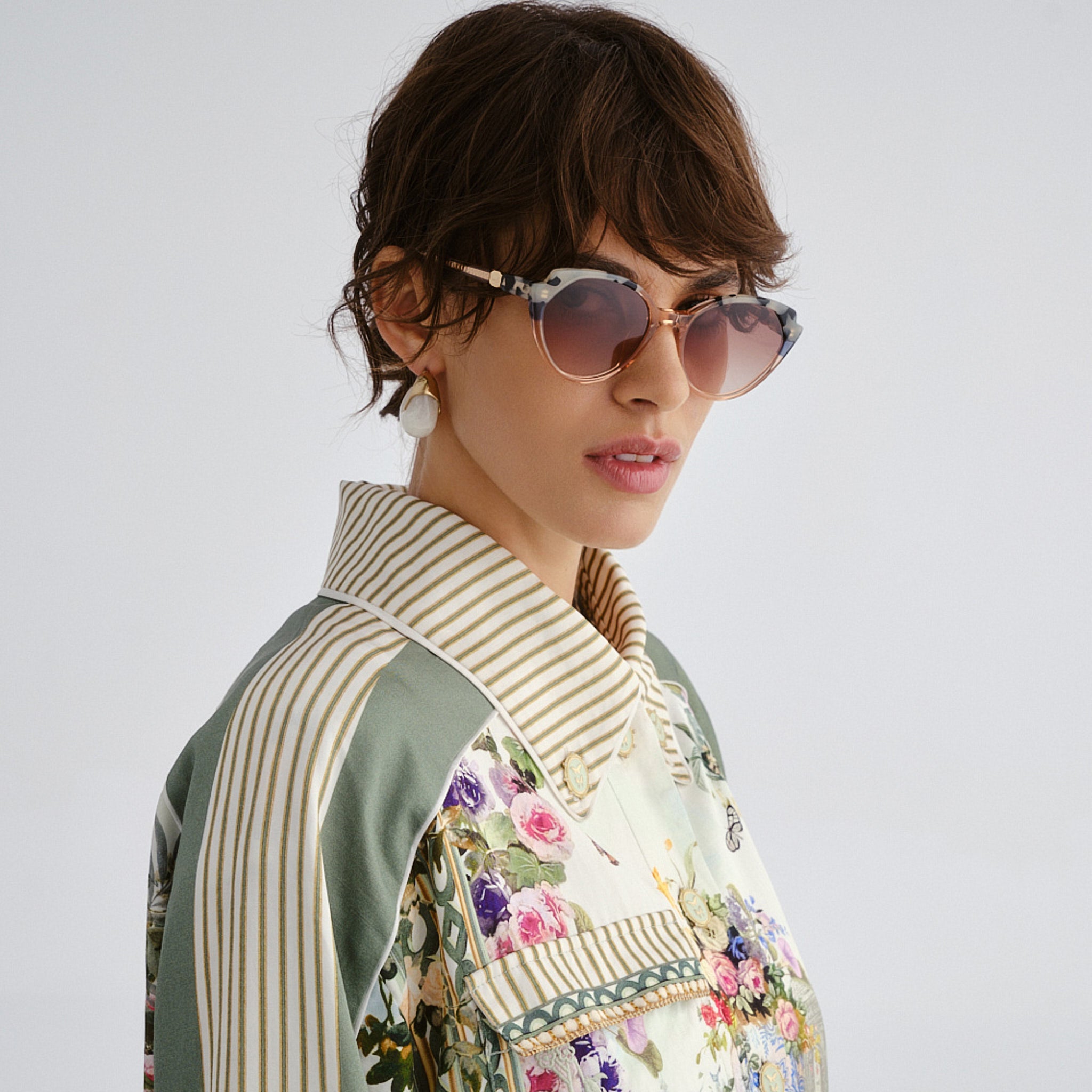 Camilla Act One Blush Cookie Female Cat-Eye Sunglasses | Eyewear Index