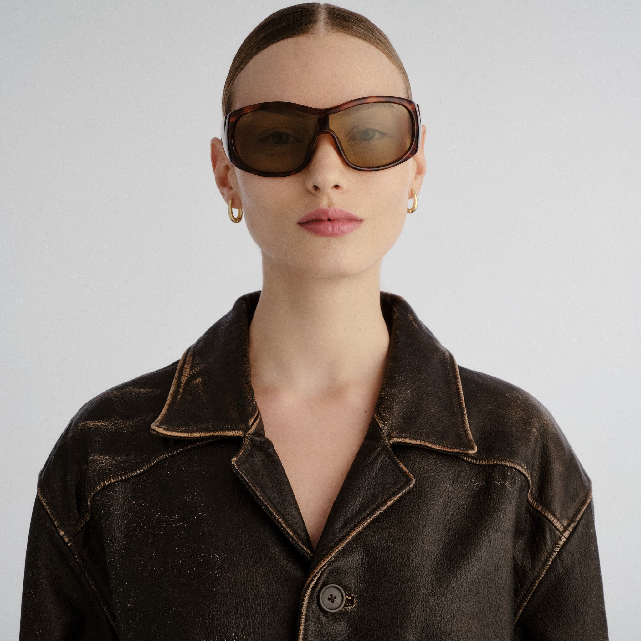 Aire Artemis Dark Tort Uni-Sex Shield Sunglasses | Eyewear Index