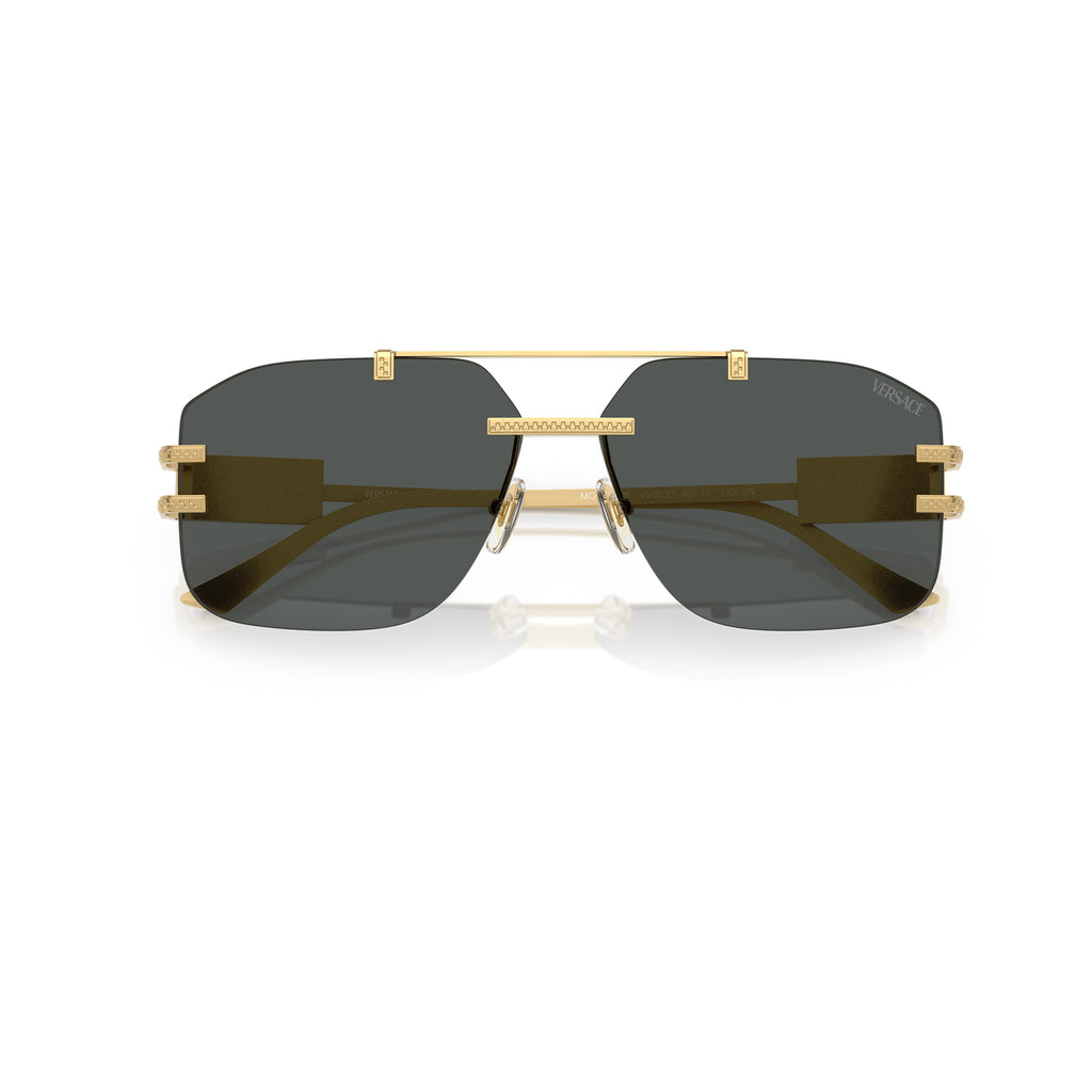 Versace Ve2275 100287 60 Gold Male Aviator Sunglasses | Eyewear Index