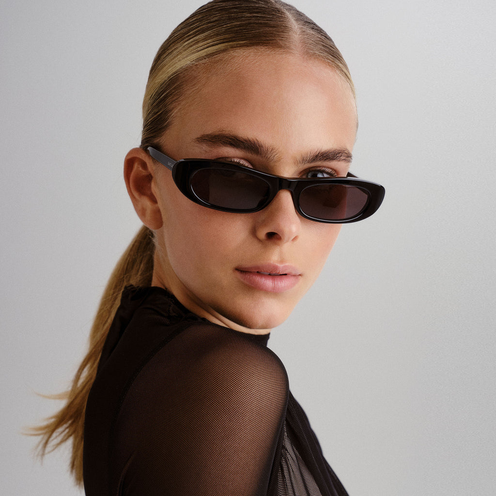 Saint Laurent Sl557shade Black Female Oval Sunglasses | Eyewear Index