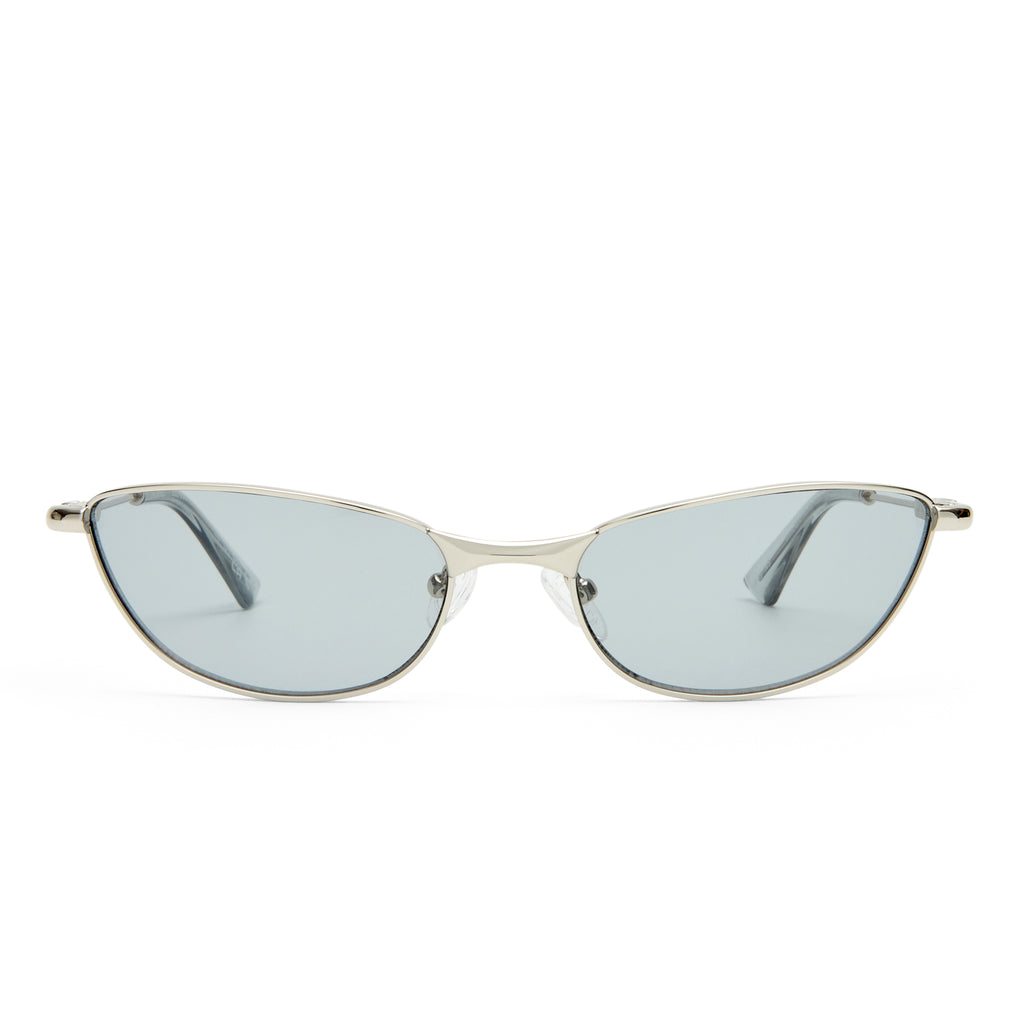 Le Specs Thorned Silver Uni-Sex Oval Sunglasses | Eyewear Index