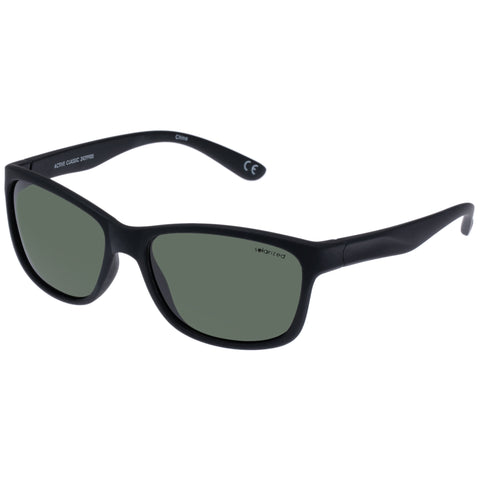 Solarized Active Classic Black Rubber Male D-Frame Sunglasses | Eyewear Index