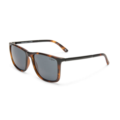 Le Specs Tweedledum Matte Tort Matte Black Male D-Frame Sunglasses | Eyewear Index