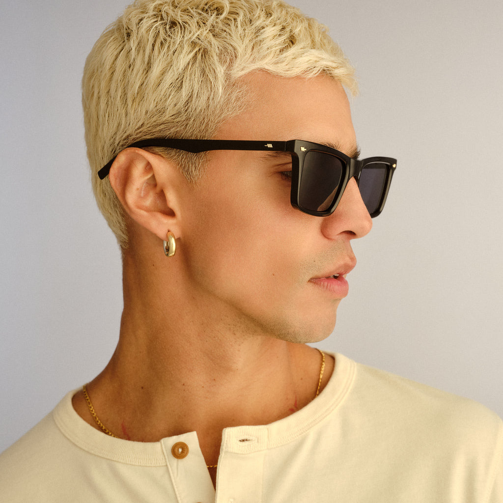 Le Specs Broski Black Male D-Frame Sunglasses | Eyewear Index