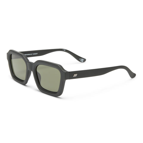 Le Specs Impossible Matte Black Uni-Sex Square Sunglasses | Eyewear Index