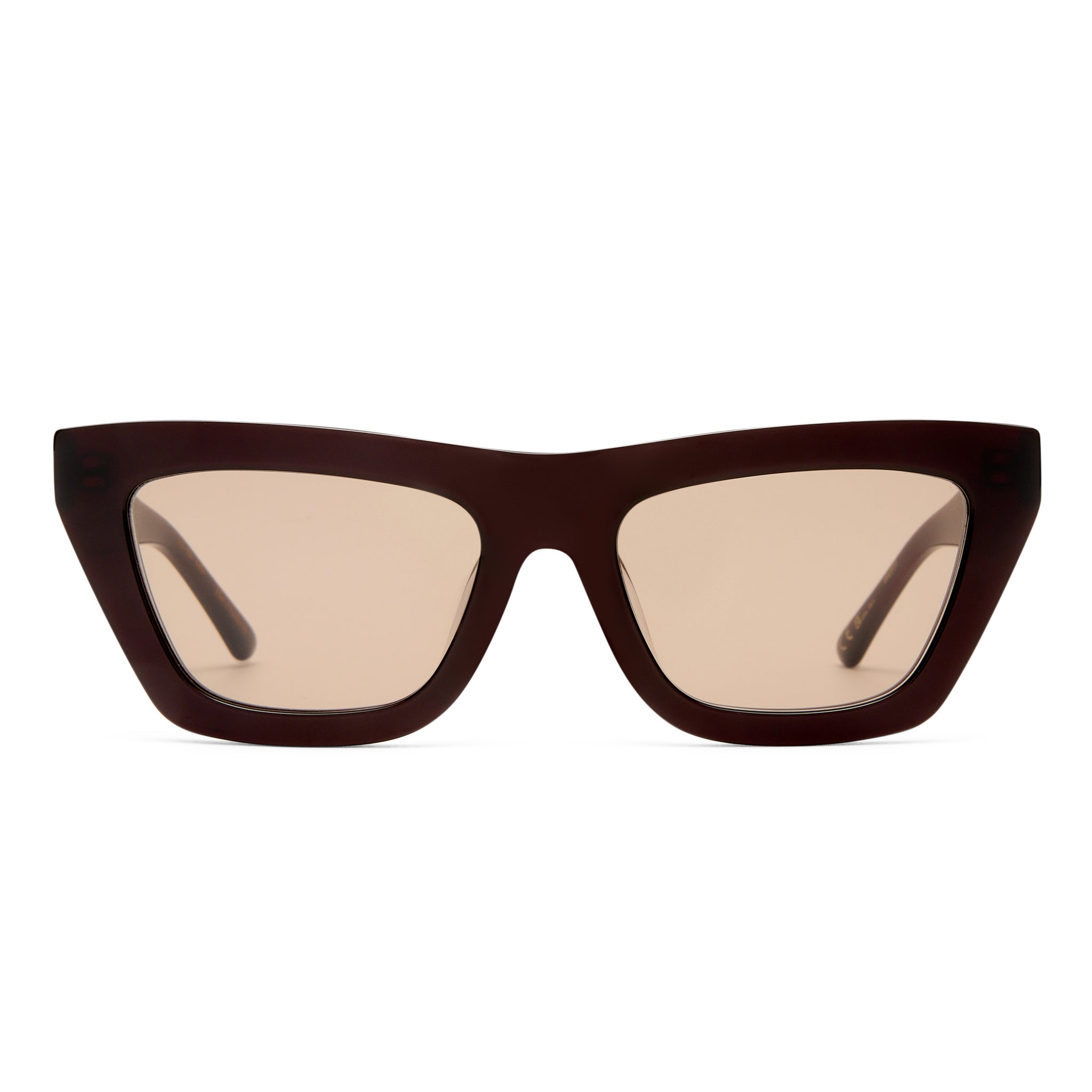 Luv Lou The Hudson Wine Female Cat-Eye Sunglasses | Eyewear Index
