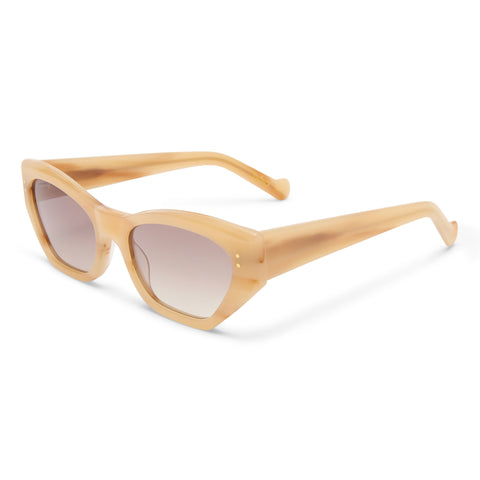 Luv Lou The Sydney Oat Female Cat-Eye Sunglasses | Eyewear Index