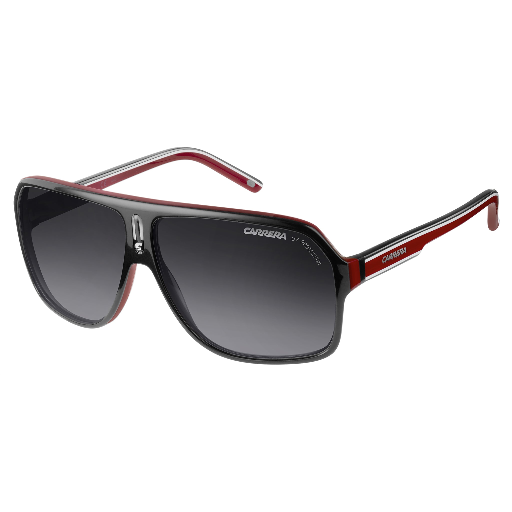 Carrera Carrera 27 Black Red Crystal White Male Square Sunglasses | Eyewear Index