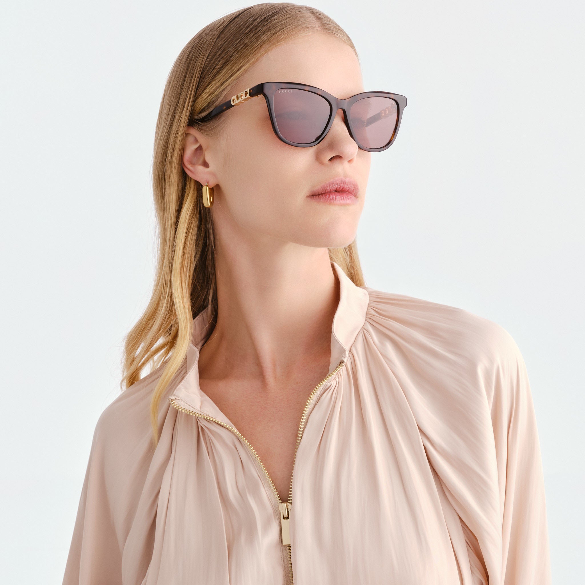 Gucci Gg2032s Havana Female Cat-Eye Sunglasses | Eyewear Index