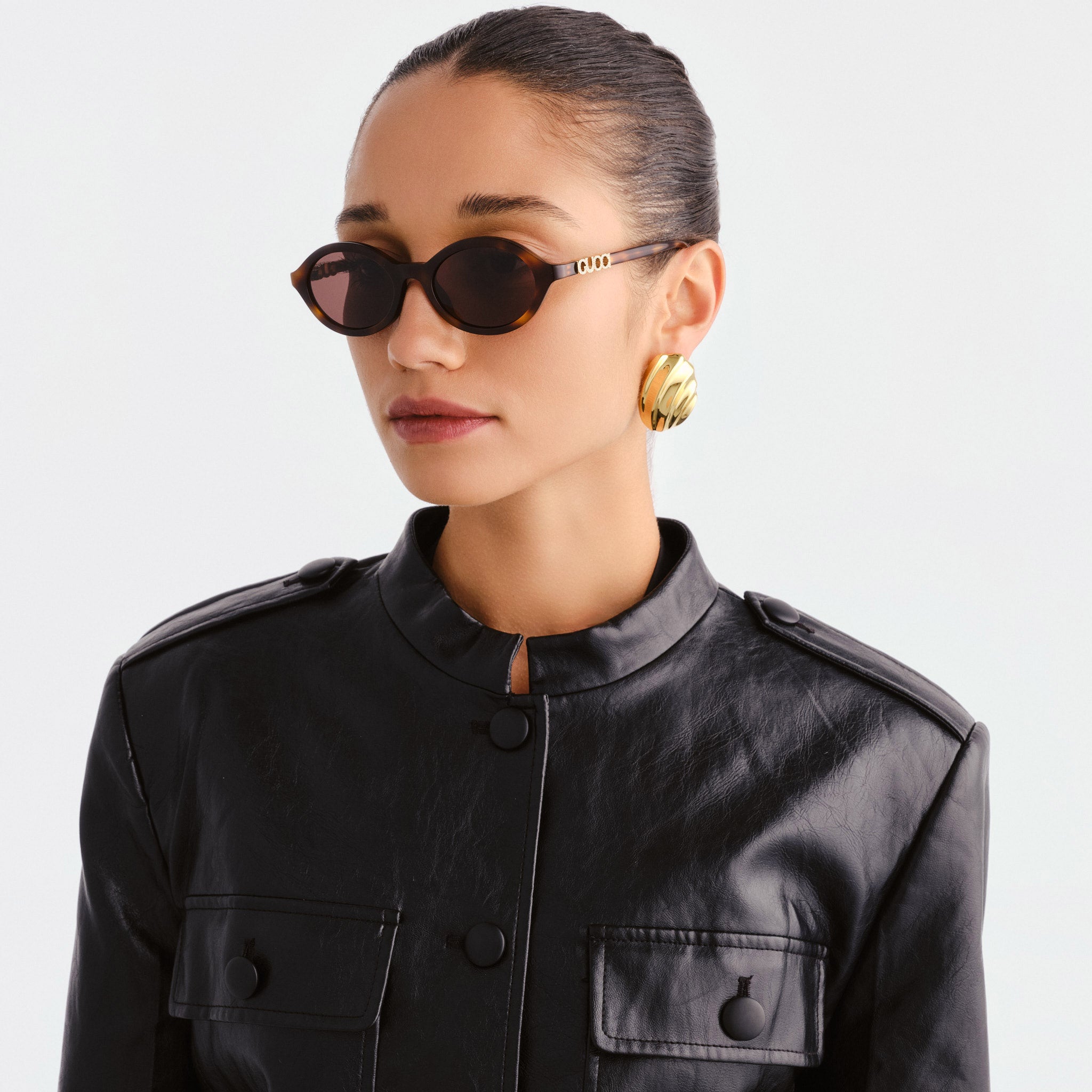 Gucci Gg2153s Havana Female Round Sunglasses | Eyewear Index