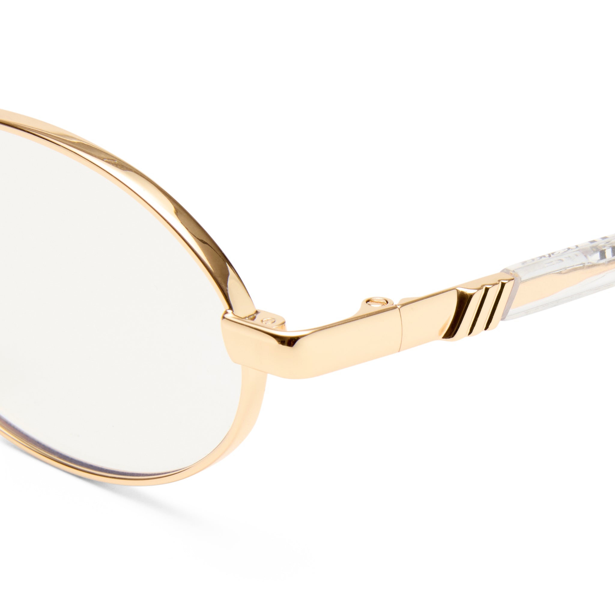 Le Specs Icicle Gold Uni-Sex Wrap Blue Light | Eyewear Index