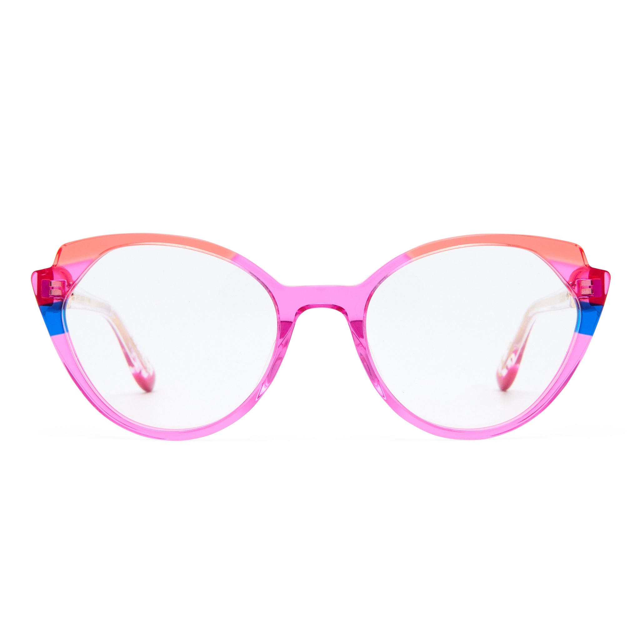 Camilla Cameo Fuschia Coral Female Cat-Eye Optical Frames | Eyewear Index