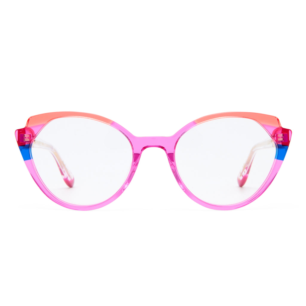 Camilla Cameo Fuschia Coral Female Cat-Eye Optical Frames | Eyewear Index
