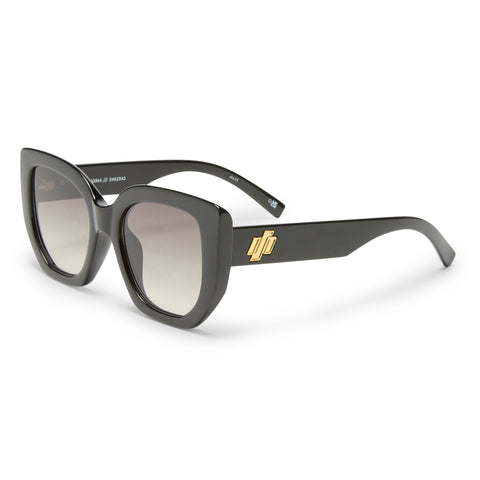 Le Specs Euphoria Black Female Square Sunglasses | Eyewear Index