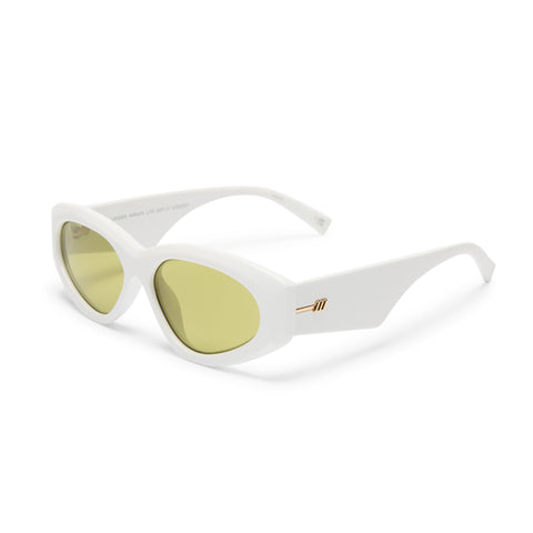 Le Specs Under Wraps Edt White Female Wrap Sunglasses | Eyewear Index