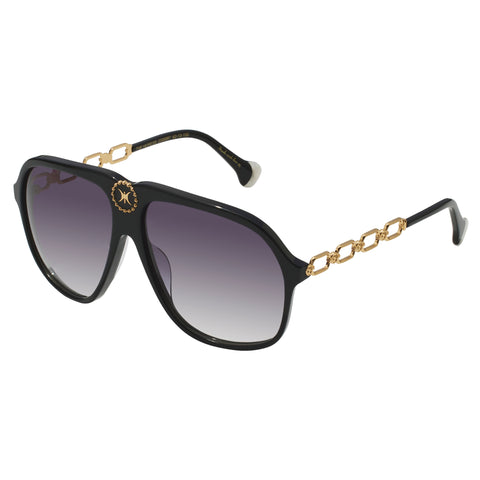 Camilla The Heiress Black Female Aviator Sunglasses | Eyewear Index