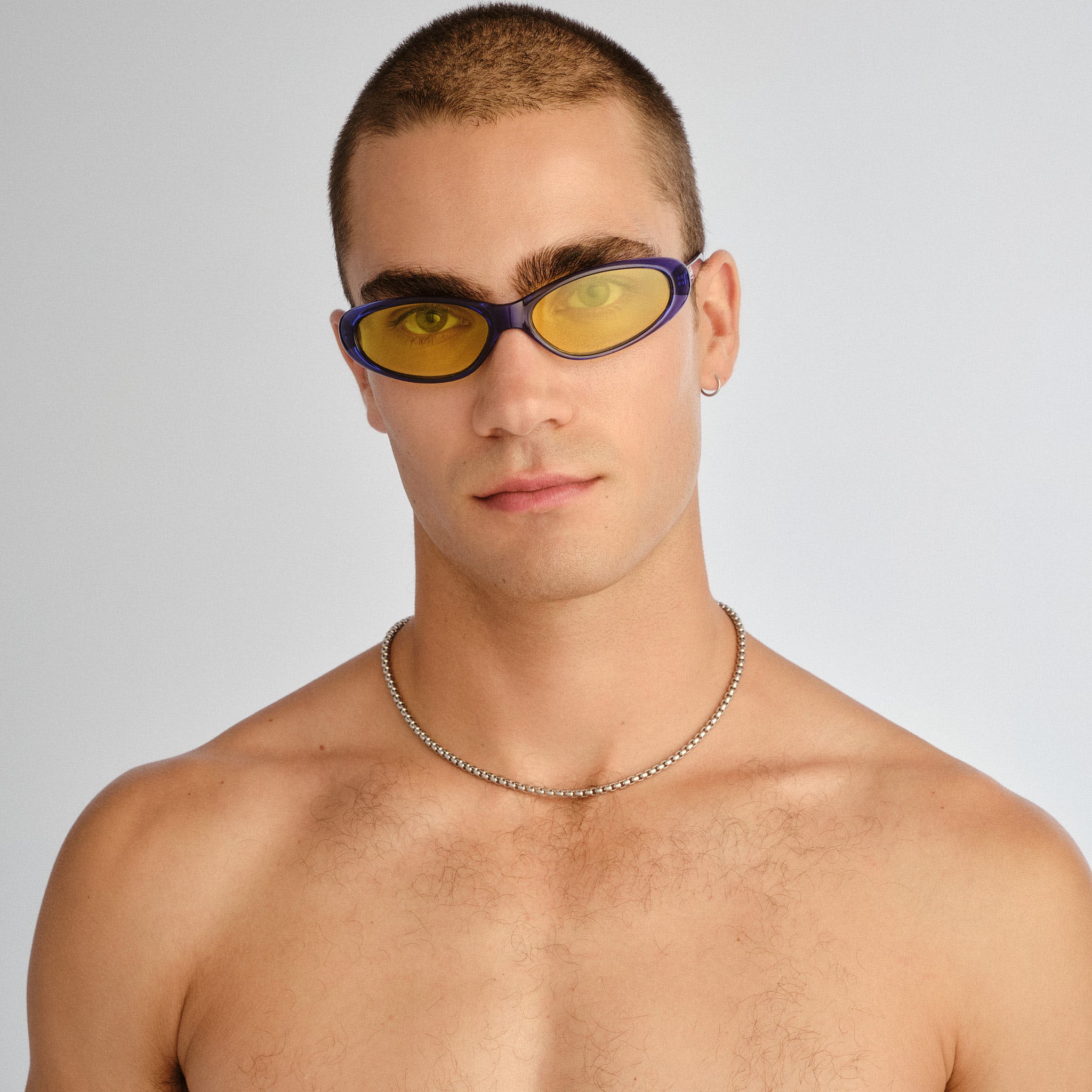 Aire Poison Cobalt Blue Uni-Sex Oval Sunglasses | Eyewear Index