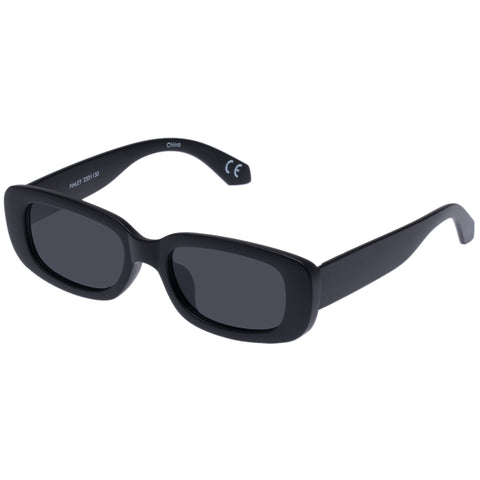 Solarized Kids Slim Y2k Pack Black Uni-Sex Rectangle Sunglasses | Eyewear Index