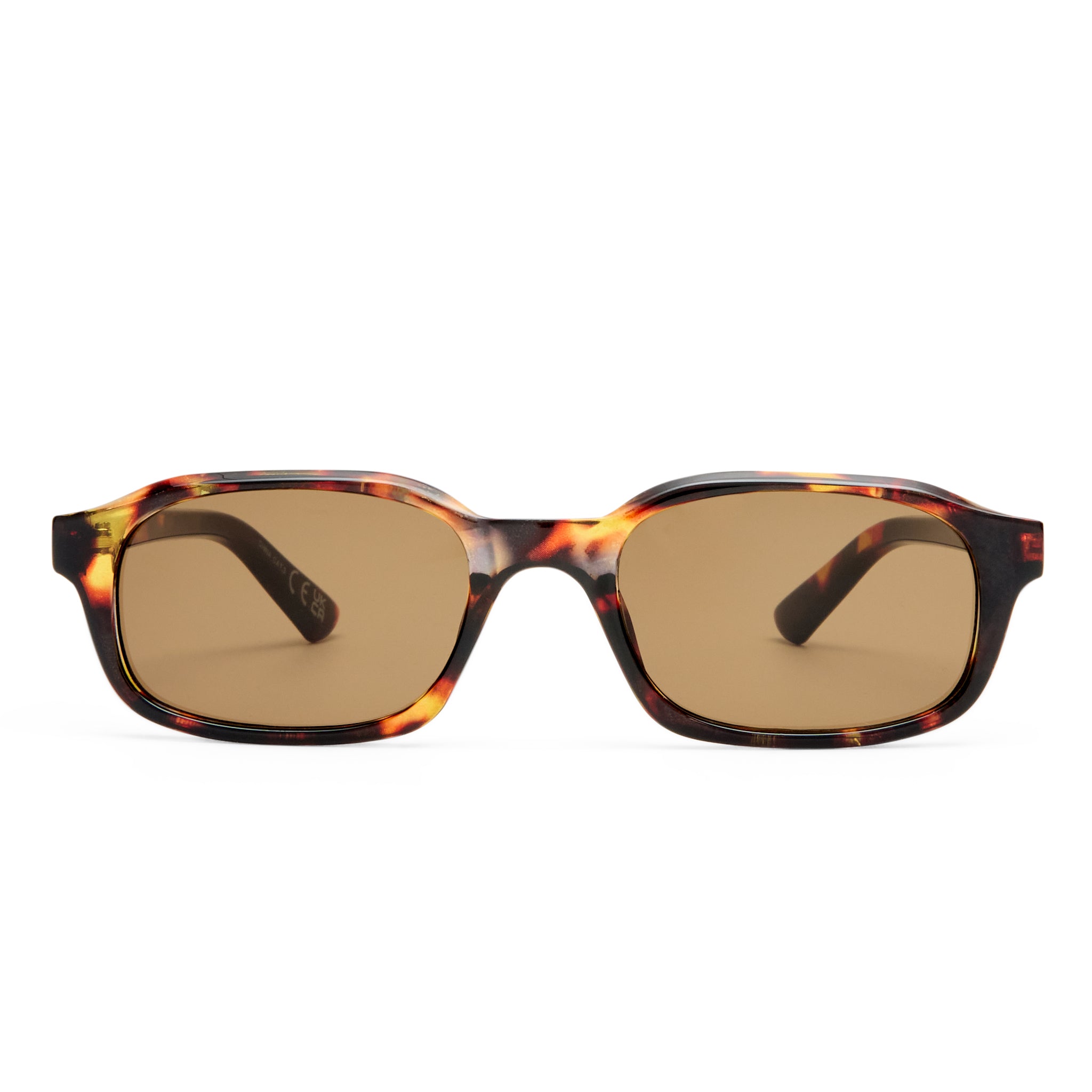 Aire Kinetic Amber Tort Uni-Sex Rectangle Sunglasses | Eyewear Index