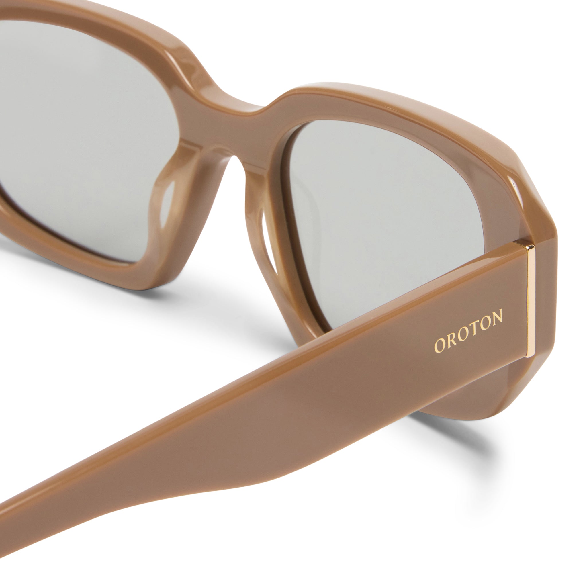 Oroton Maja Taupe Female Rectangle Sunglasses | Eyewear Index