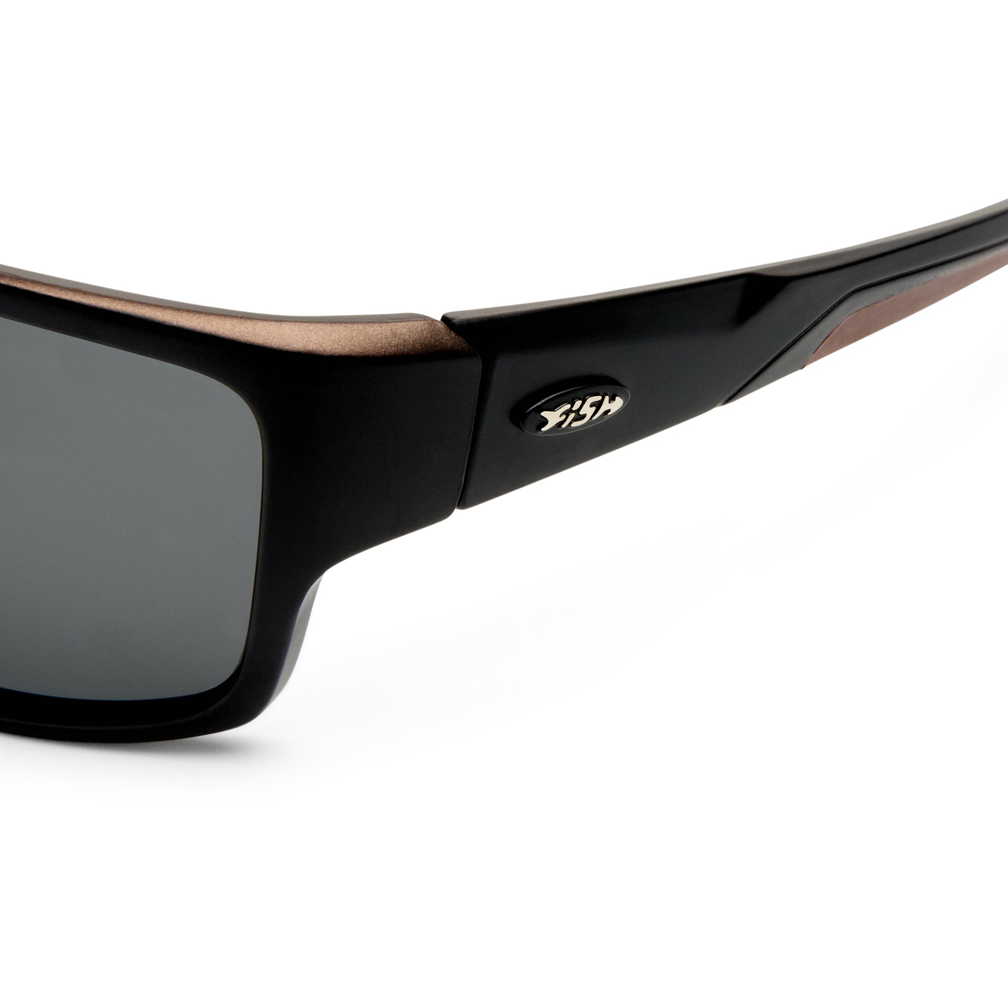 Fish Tideway Matte Black Bronze Male Wrap Sunglasses | Eyewear Index