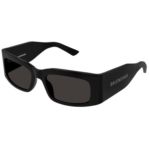 Balenciaga Bb0328s Black Uni-Sex Rectangle Sunglasses | Eyewear Index