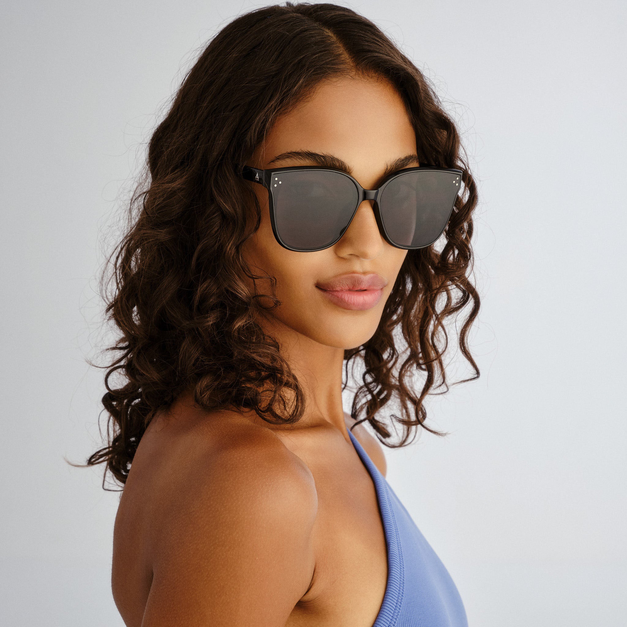Aire Elementa Black Female Square Sunglasses | Eyewear Index