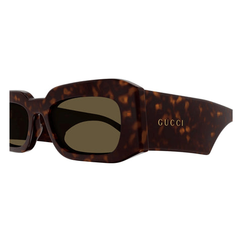 Gucci Gg1426s Havana Male Rectangle Sunglasses | Eyewear Index