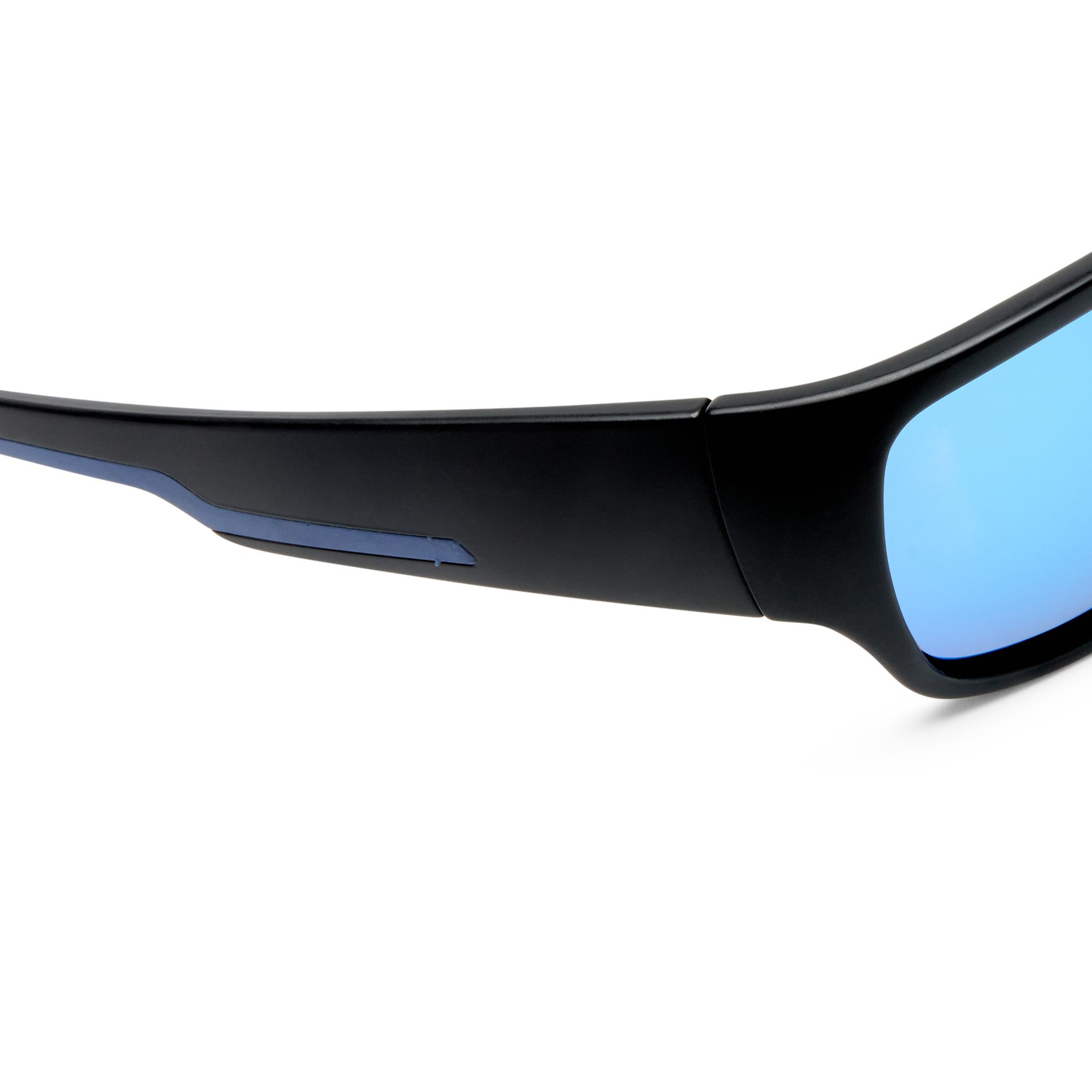 Cancer Council Merimbula Matte Black Dark Blue Male Wrap Sunglasses | Eyewear Index