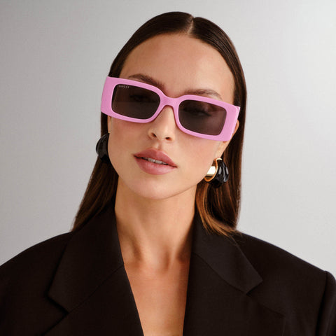 Gucci Gg1325s Pink Female Rectangle Sunglasses | Eyewear Index