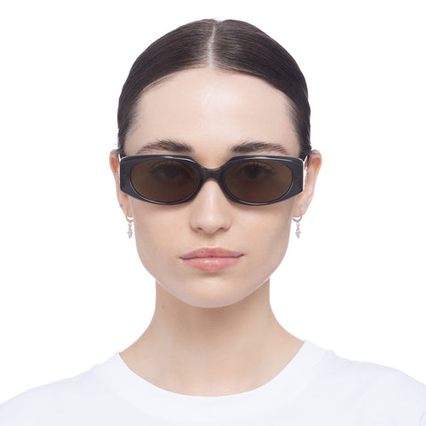 Le Specs Persona Shadow Grey Uni-Sex Oval Sunglasses | Eyewear Index