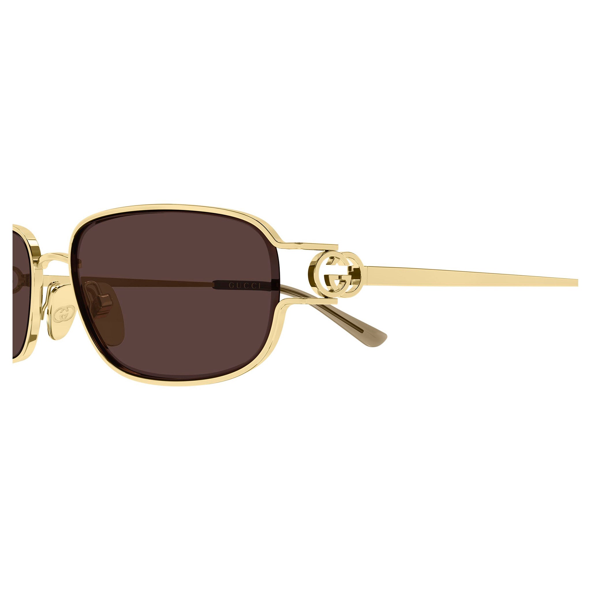 Gucci Gg2232s Gold Female Rectangle Sunglasses | Eyewear Index