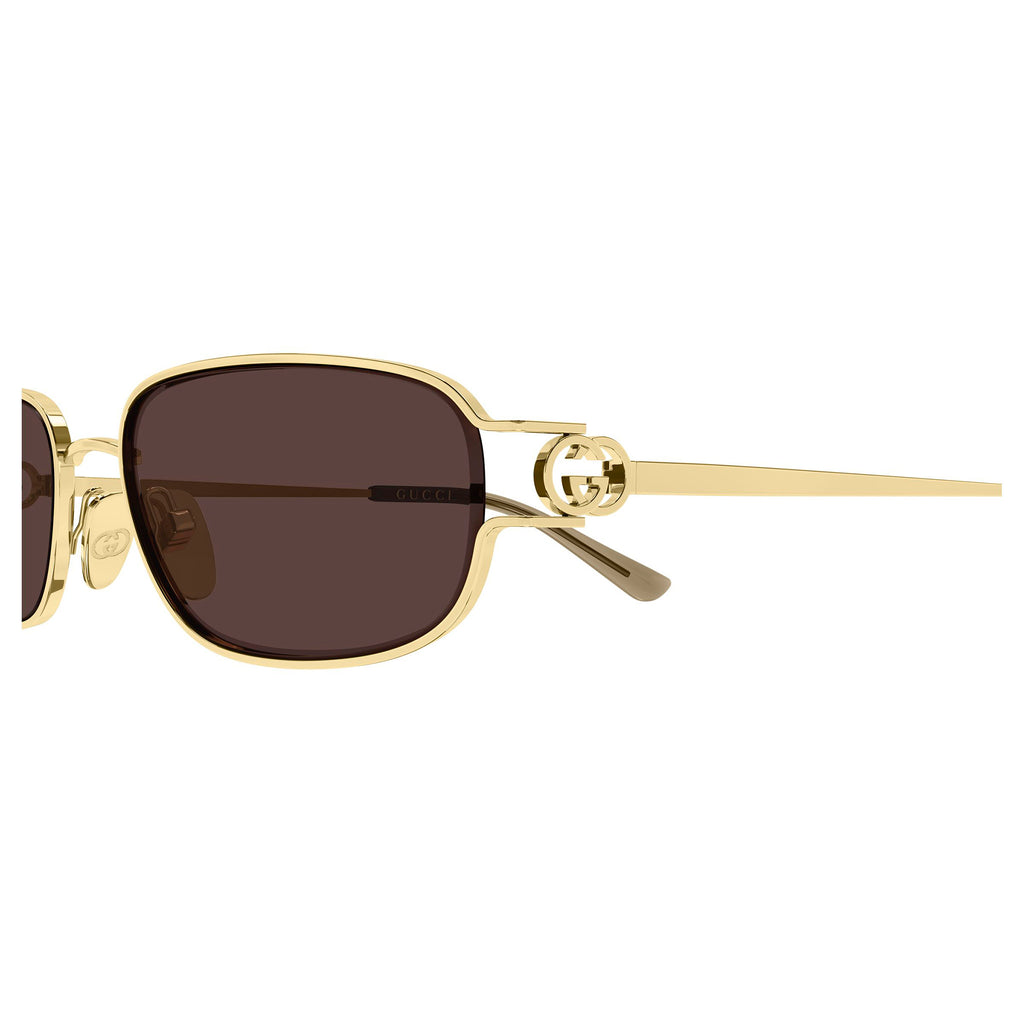 Gucci Gg2232s Gold Female Rectangle Sunglasses | Eyewear Index