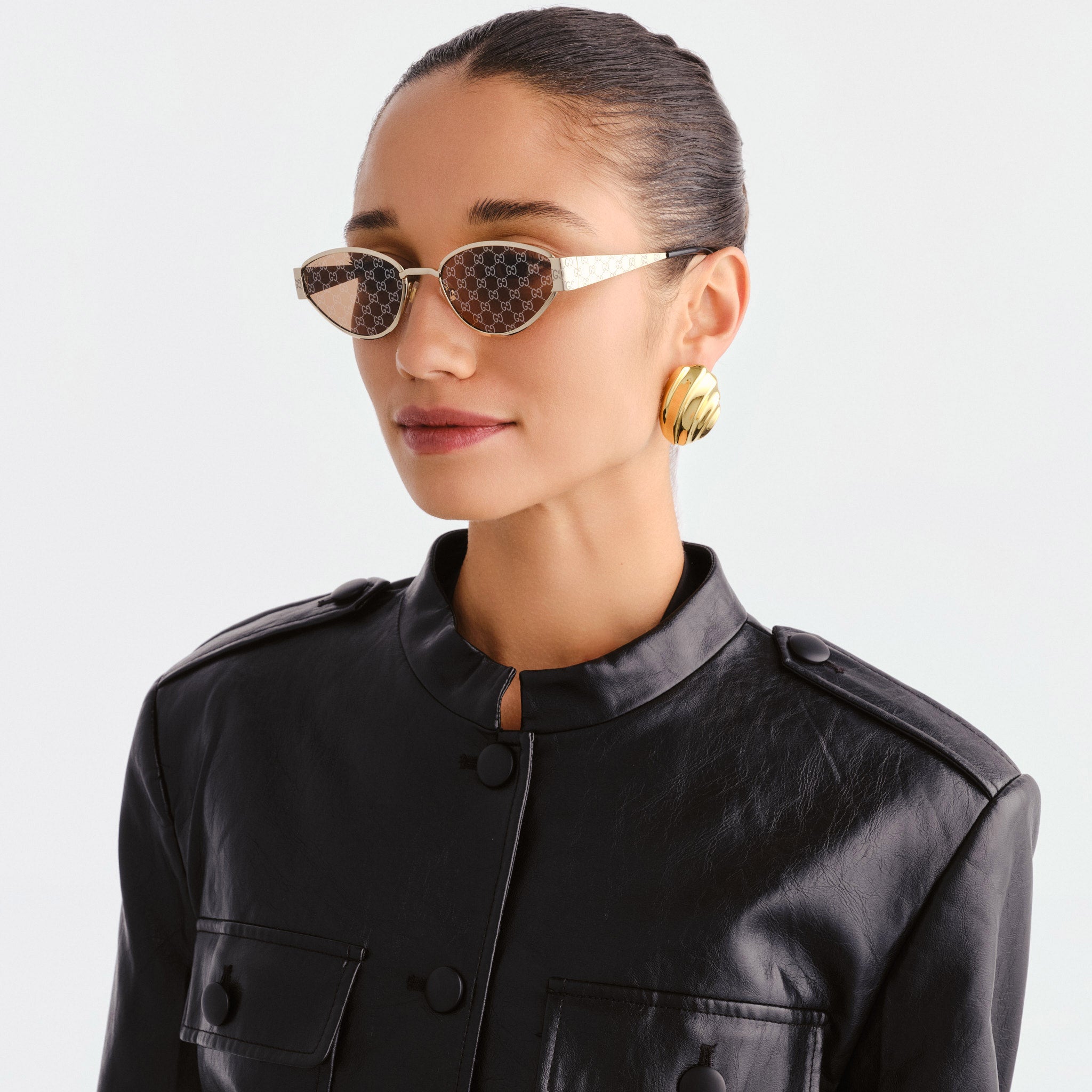 Gucci Gg1853s Gold Female Cat-Eye Sunglasses | Eyewear Index
