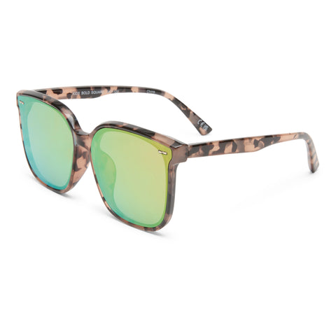 Solarized Kids Bold Square Rose Tort Female Square Sunglasses | Eyewear Index