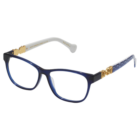 Camilla Moody Mornings Navy Positano Print Female Rectangle Optical Frames | Eyewear Index