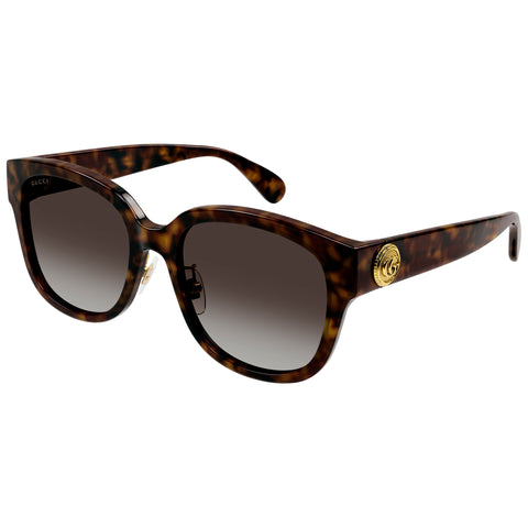 Gucci Gg1409sk Havana Female Round Sunglasses | Eyewear Index