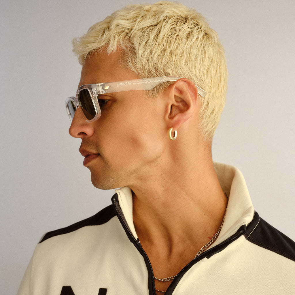 Le Specs Recarmito Crystal Clear Uni-Sex D-Frame Sunglasses | Eyewear Index
