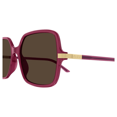 Gucci Gg1449s Burgundy Female Rectangle Sunglasses | Eyewear Index