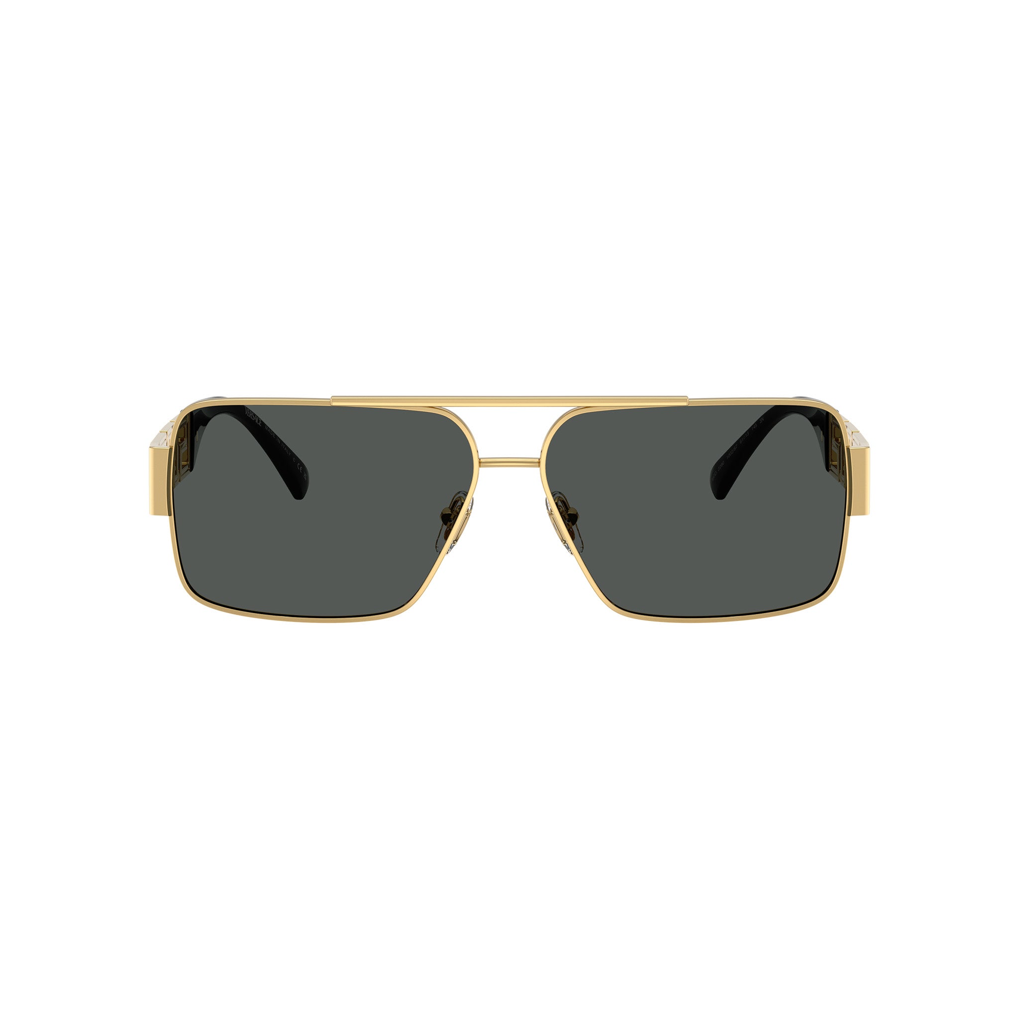 Versace 2290 100287 Gold Male Aviator Sunglasses | Eyewear Index